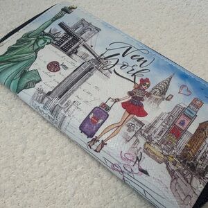 New York Print Women's Wallet - Multicolor Souvenir Wallet